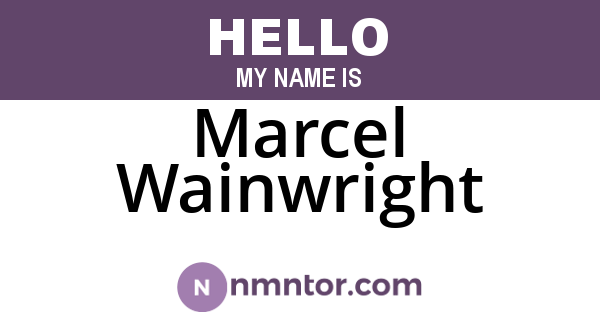 Marcel Wainwright