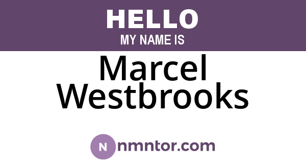 Marcel Westbrooks