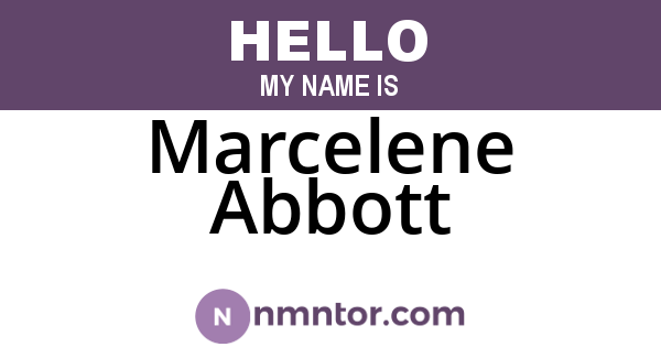 Marcelene Abbott