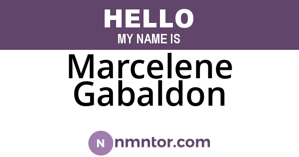 Marcelene Gabaldon