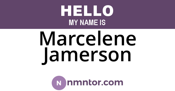 Marcelene Jamerson