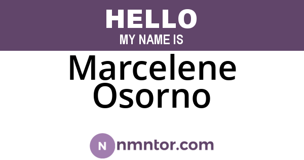 Marcelene Osorno