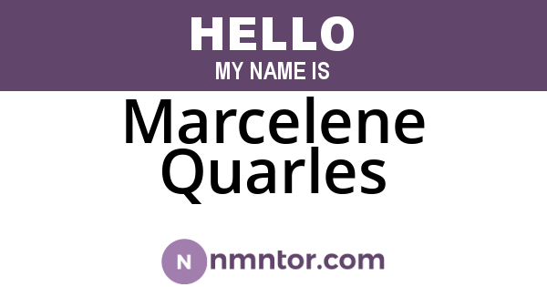 Marcelene Quarles