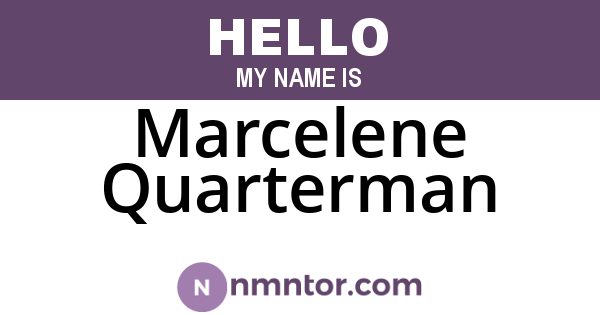 Marcelene Quarterman