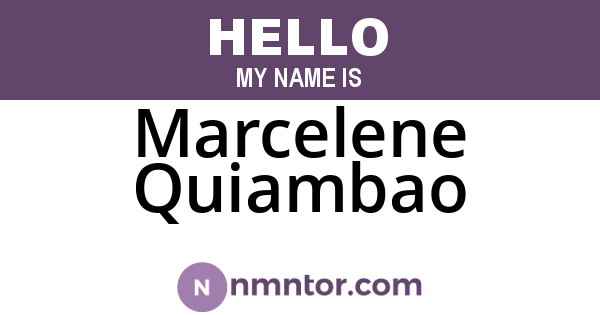 Marcelene Quiambao