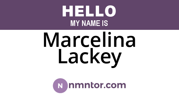 Marcelina Lackey