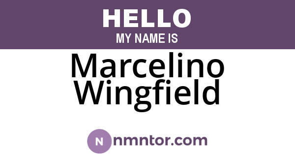 Marcelino Wingfield