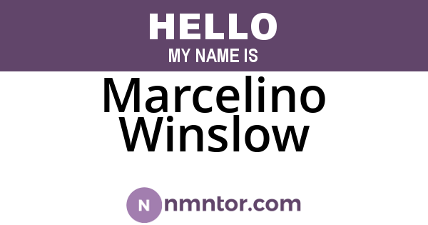 Marcelino Winslow