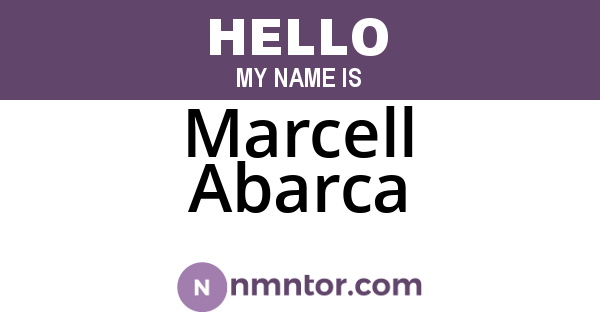 Marcell Abarca