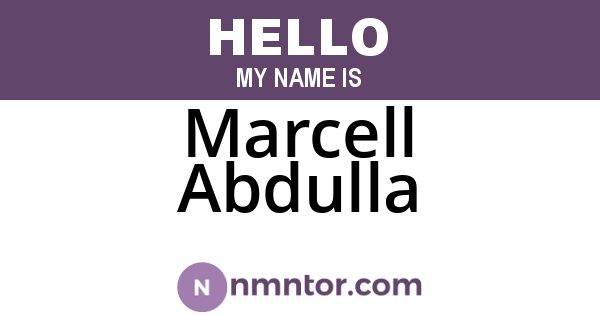 Marcell Abdulla