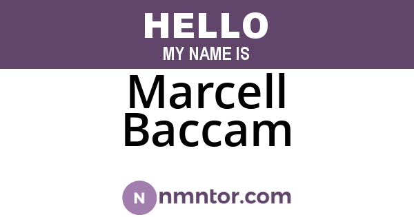 Marcell Baccam