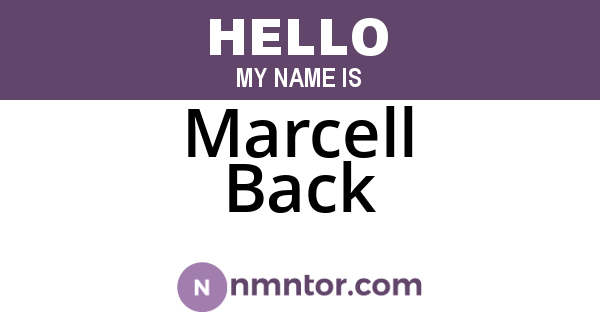 Marcell Back