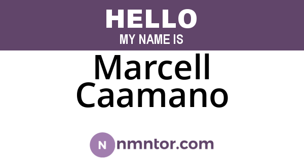 Marcell Caamano