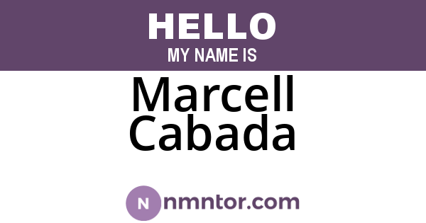 Marcell Cabada