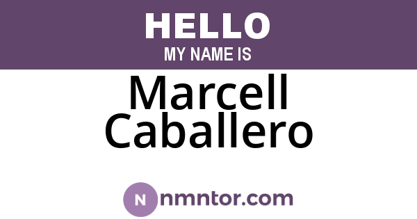 Marcell Caballero