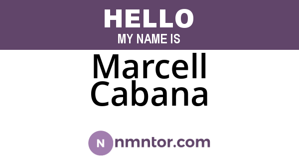 Marcell Cabana