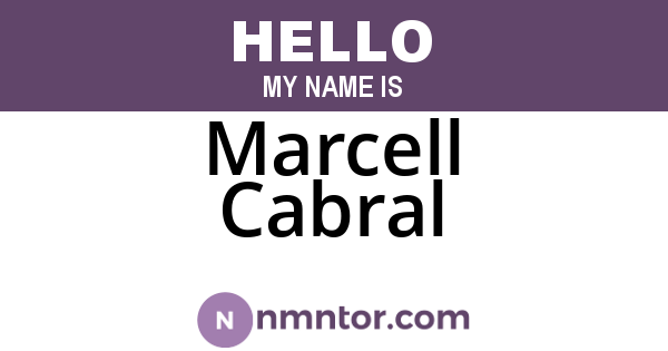 Marcell Cabral