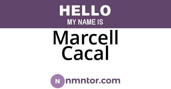 Marcell Cacal