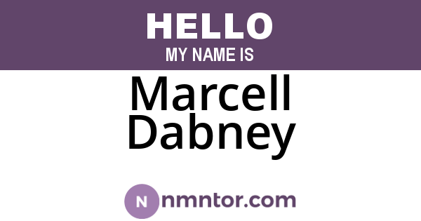 Marcell Dabney