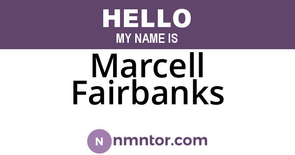 Marcell Fairbanks