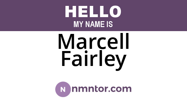 Marcell Fairley