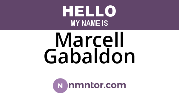 Marcell Gabaldon