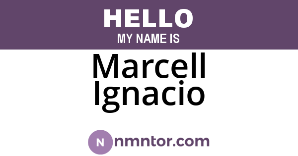 Marcell Ignacio