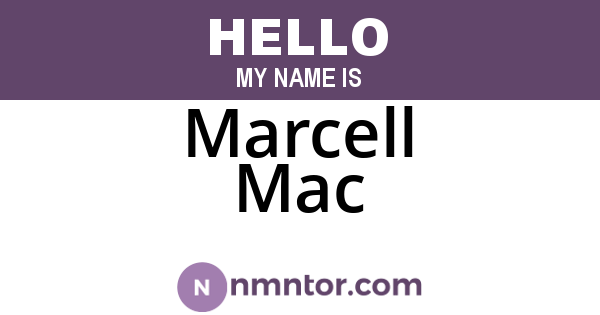 Marcell Mac