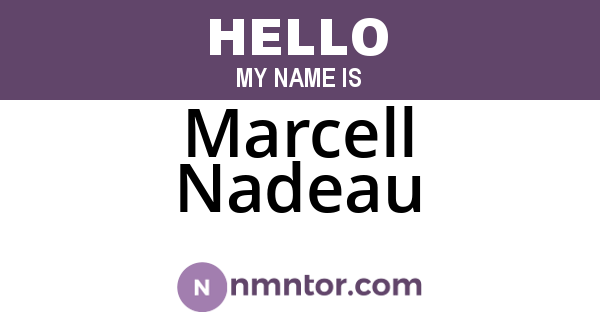 Marcell Nadeau