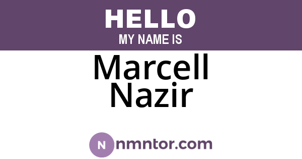 Marcell Nazir