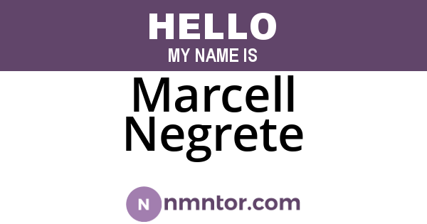Marcell Negrete