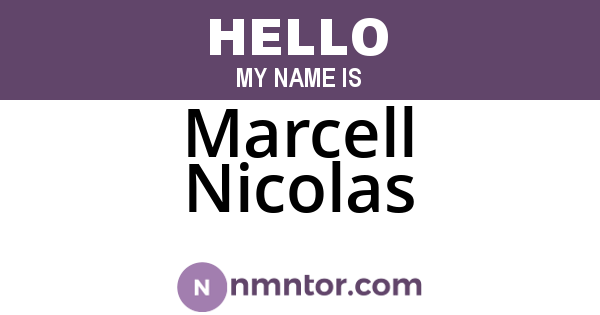 Marcell Nicolas