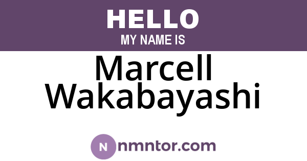 Marcell Wakabayashi