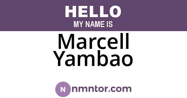Marcell Yambao