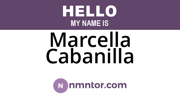 Marcella Cabanilla
