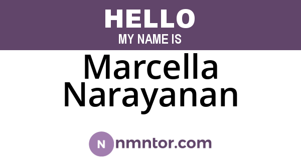Marcella Narayanan