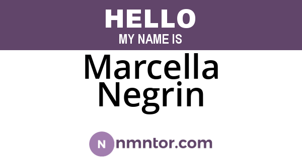 Marcella Negrin