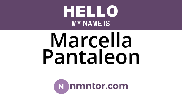 Marcella Pantaleon