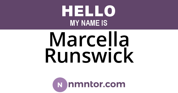 Marcella Runswick