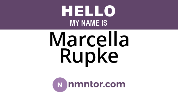 Marcella Rupke