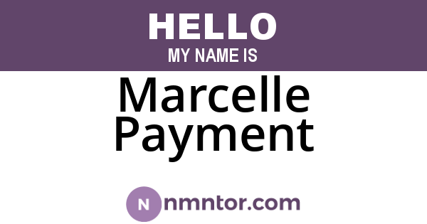 Marcelle Payment