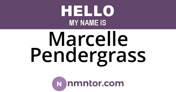 Marcelle Pendergrass