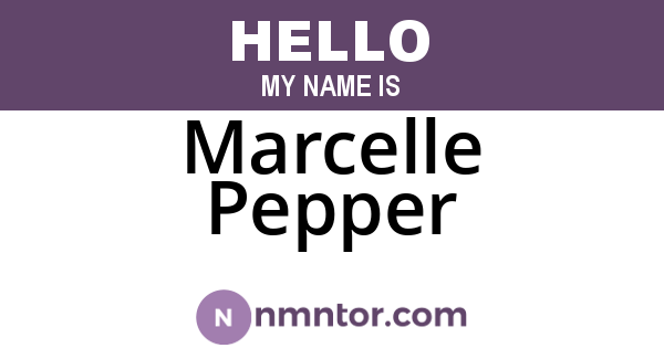 Marcelle Pepper
