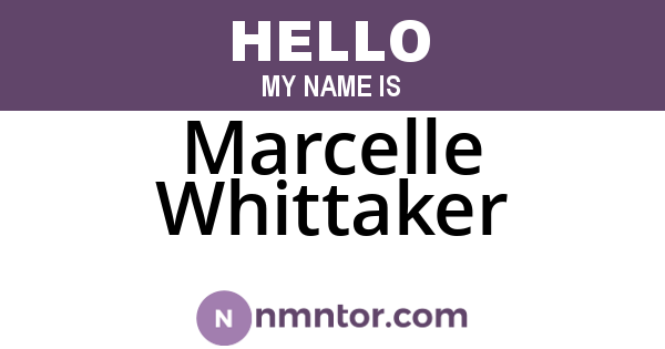 Marcelle Whittaker