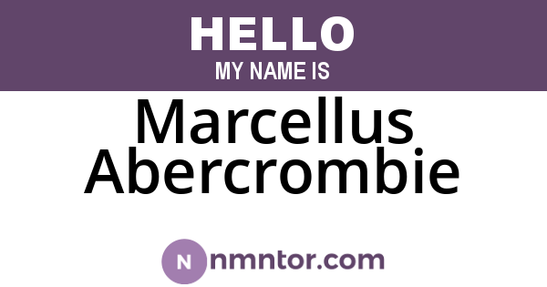 Marcellus Abercrombie