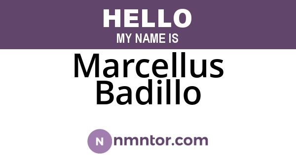 Marcellus Badillo