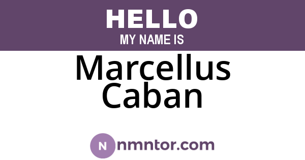 Marcellus Caban
