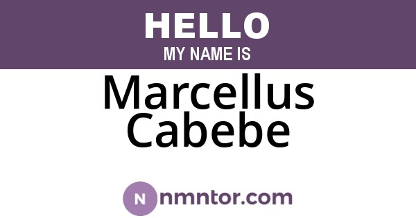 Marcellus Cabebe