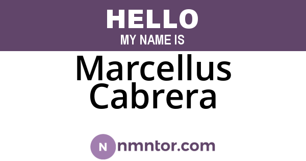 Marcellus Cabrera