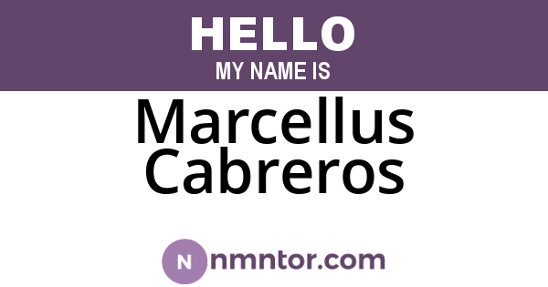 Marcellus Cabreros
